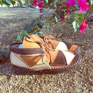 Vintage 1970s Patched Moccasins